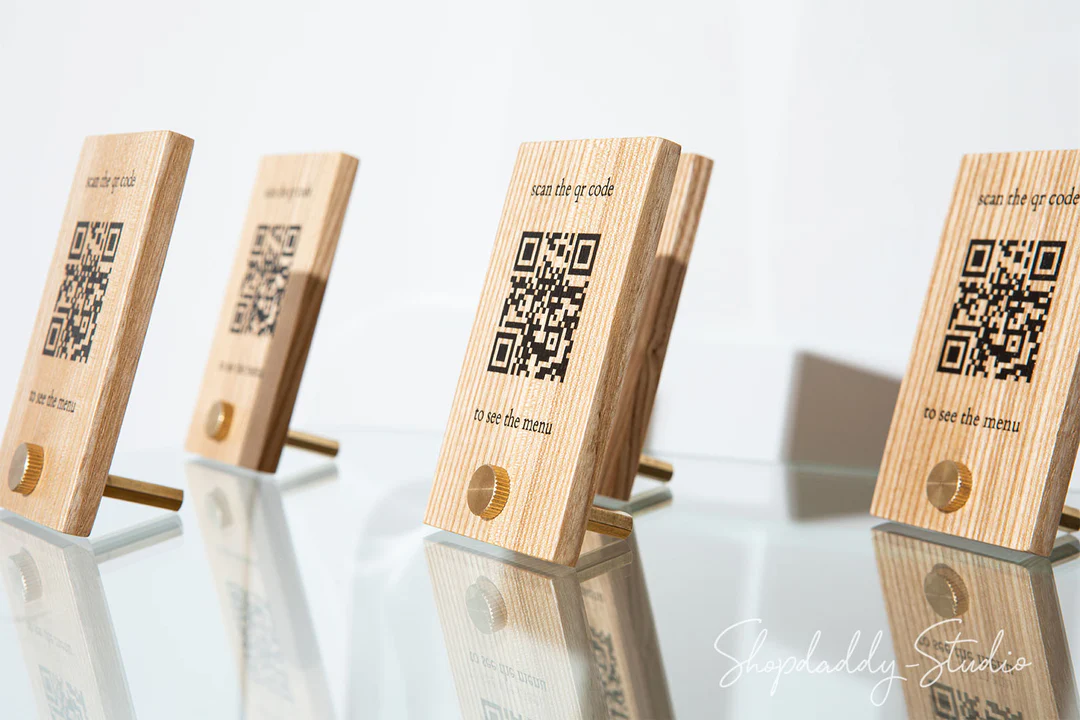 QR Code on Wood